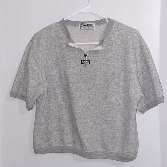 Vintage Spalding Activewear Grey Top - Picture 2 of 4